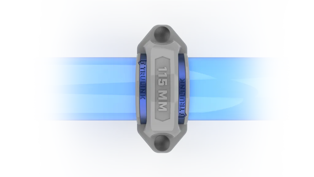 Rendering of Trulink compressed air clamp to connect piping system